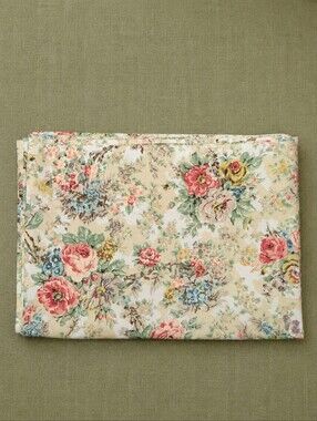 VTG Ralph Lauren Brittany Floral Twin Flat Sheet 100% Cotton Cottage Chintz